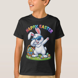 Happy Easter Dabbing Bunny with Sunglasses T-Shirt