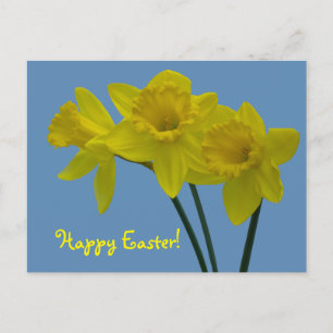 "Happy Easter" Daffodil Postcard
