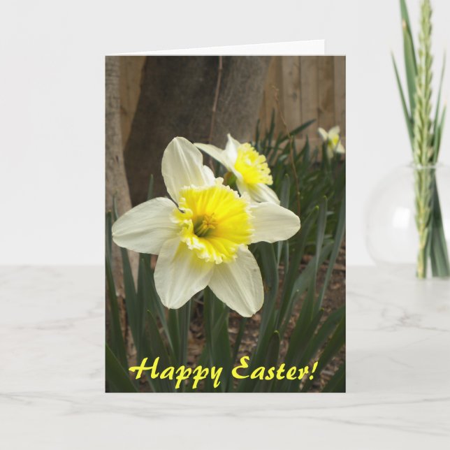 Happy Easter Daffodils Card (Front)