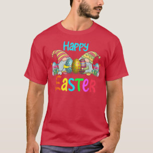 Happy Easter Day 2022 Bunny Gnome Hug Easter Eggs T-Shirt