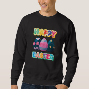Happy Easter Day 2022 Bunny Hug Easter Eggs Women  Sweatshirt