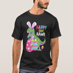 Happy Easter Day 2022 Cute Bunny Rawr Saurus Rex E T-Shirt