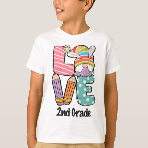 Happy Easter Day 2nd Grade Squad Love Teacher Gnom T-Shirt