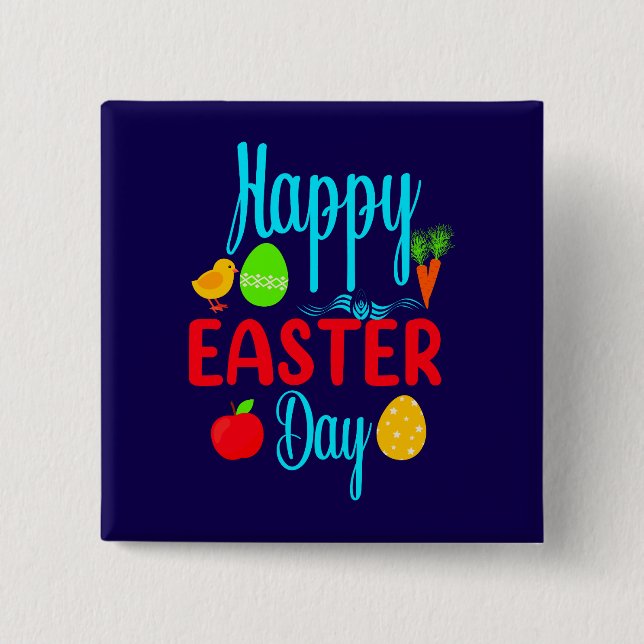 Happy Easter Day-62351 15 Cm Square Badge (Front)