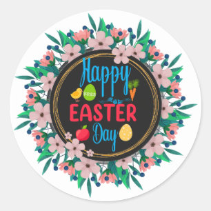 Happy Easter Day-62351 Classic Round Sticker