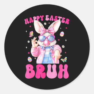 Happy Easter Day 67 Bunny Six Seven Bruh Easter 6 Classic Round Sticker