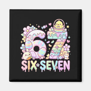 Happy Easter Day 67 Bunny Six Seven Easter Eggs 6  Magnet