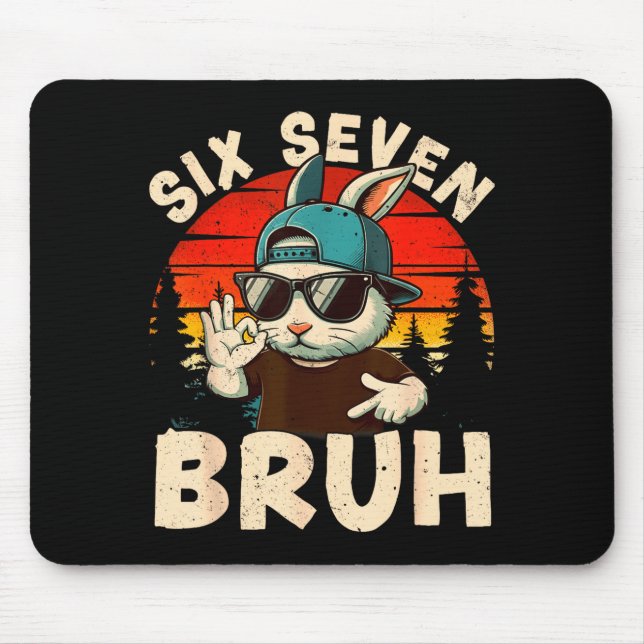 Happy Easter Day 67 Six Seven Bruh Dabbing Bunny S Mouse Pad (Front)