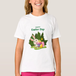 Happy Easter Day And Bunny Wishes funny T-Shirt