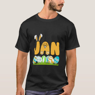 Happy Easter Day Boys Men Personalised Name Jan Lo T-Shirt