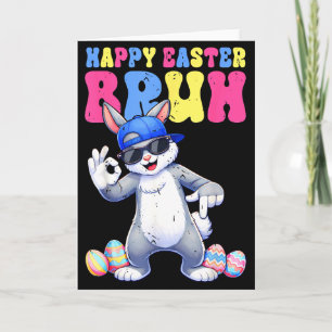 Happy easter day bunny 67 six seven bruh rabbit 67 card