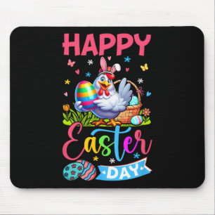 Happy Easter Day Bunny Chicken Hunting Chocolate E Mouse Pad