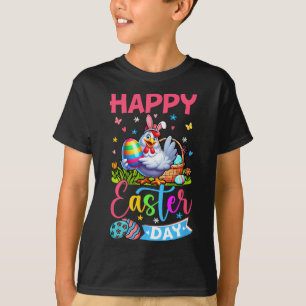 Happy Easter Day Bunny Chicken Hunting Chocolate E T-Shirt
