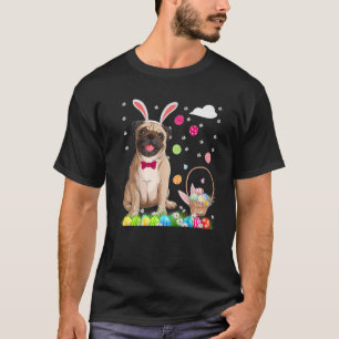 Happy Easter Day Bunny Dog Pug Wearing Bunny Ears T-Shirt
