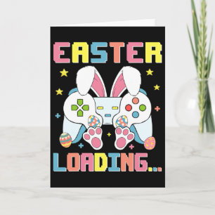 Happy Easter Day Bunny Easter Loading Video Game B Card