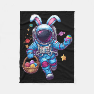 Happy Easter Day Bunny Egg Astronaut Space Boys Gi Fleece Blanket
