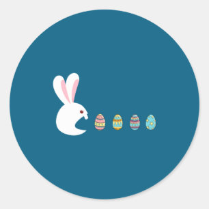 Happy Easter Day Bunny Egg Boys Girls Kids Easter Classic Round Sticker