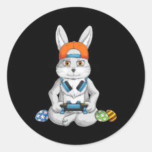 Happy Easter Day Bunny Egg Funny Boys Girls Kids G Classic Round Sticker