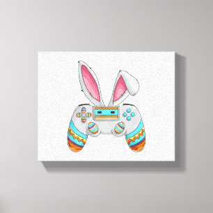 Happy Easter Day Bunny Egg Funny Teen Boys Men Canvas Print
