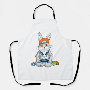 Happy Easter Day Bunny Egg Gamer Apron