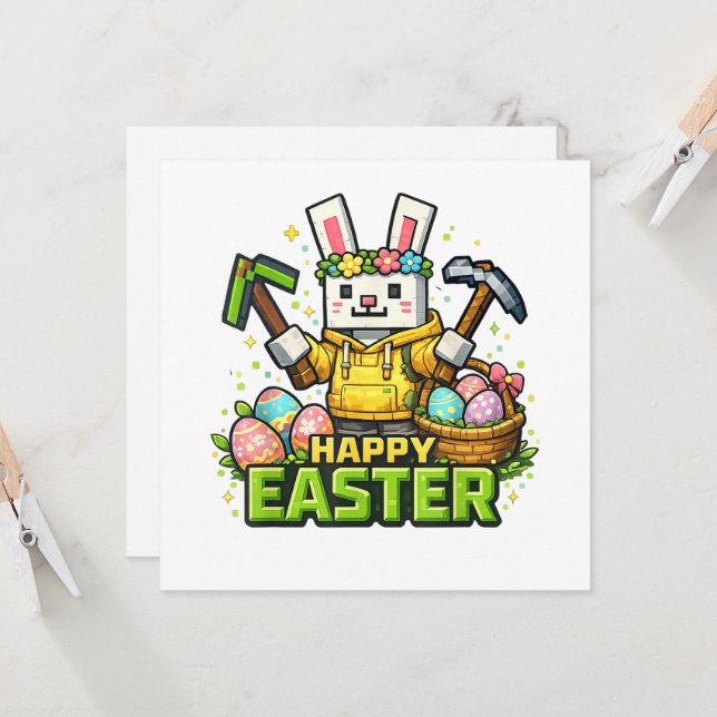 Happy Easter Day Bunny Egg Gamer Video  (Front/Back In Situ)