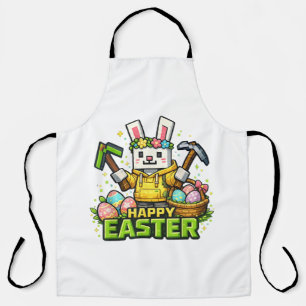 Happy Easter Day Bunny Egg Gamer Video Apron
