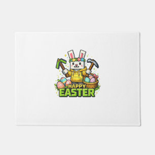 Happy Easter Day Bunny Egg Gamer Video Game Kids M Doormat