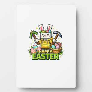 Happy Easter Day Bunny Egg Gamer Video Game Kids M Plaque