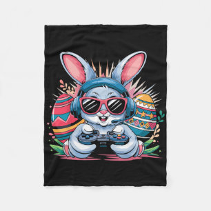 Happy Easter Day Bunny Egg Video Game Gamer Boys K Fleece Blanket