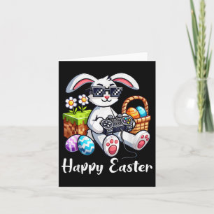 Happy Easter Day Bunny Egg Video Game Kids Mens Bo Card