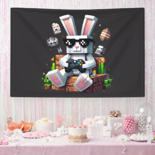 Happy Easter Day Bunny Egg Video Gamer Easter Day Banner