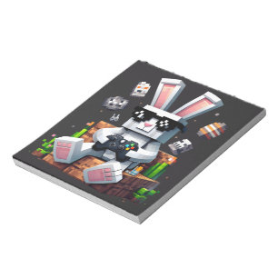 Happy Easter Day Bunny Egg Video Gamer Easter Day Notepad