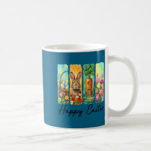 Happy easter day bunny eggs basket egg hunt funny coffee mug