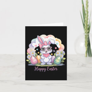 Happy Easter Day Bunny Eggs Cute Happy Easter Bunn Card