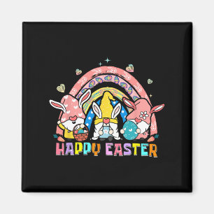 Happy Easter Day Bunny Gnome Easter Egg Carrot Gno Magnet