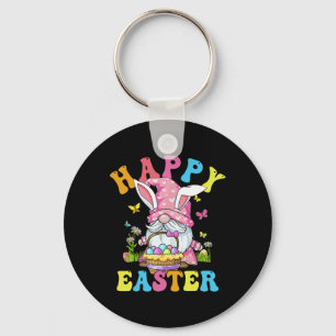 Happy Easter Day Bunny Gnome Hug Easter Eggs Gnome Key Ring