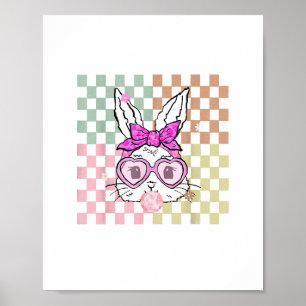 Happy Easter Day Bunny Rabbit For Women Kids Poster