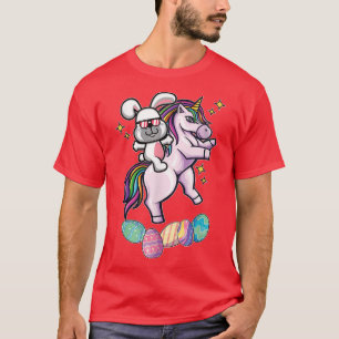 Happy Easter Day Bunny Riding Unicorn Kids Easter T-Shirt