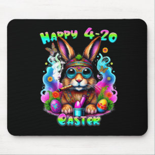 Happy Easter Day Bunny Smoking Weed Funny Mouse Pad
