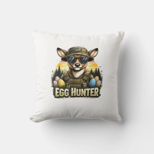 Happy Easter Day Camo Funny Hunting Boys Men Easte Cushion