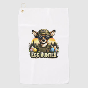 Happy Easter Day Camo Funny Hunting Boys Men Easte Golf Towel