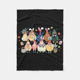 Happy Easter Day Chicken Easter Bunny Egg Easter R Fleece Blanket