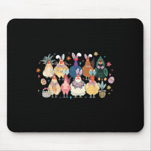 Happy Easter Day Chicken Easter Bunny Egg Easter R Mouse Pad