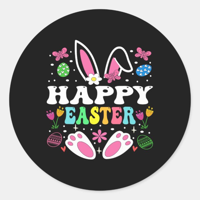 Happy Easter Day  Classic Round Sticker (Front)