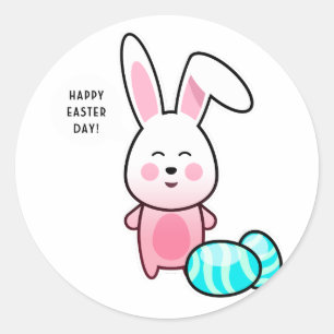 Happy Easter Day Classic Round Sticker