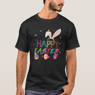 Happy Easter Day Colourful Egg Hunting Cute T-Shirt