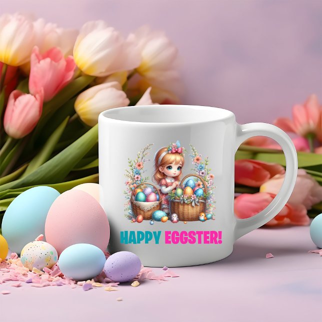 Happy Easter Day - Cute Baby Rabbit Two-Tone Coffee Mug (Creator Uploaded)