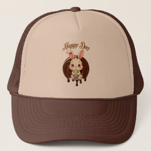 Happy Easter Day – Cute Bunny Illustration - boné Trucker Hat