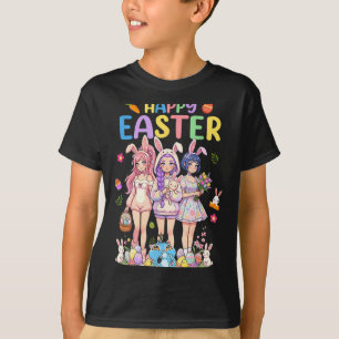 Happy Easter Day Cute Chibi Kpop Funny T-Shirt