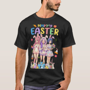 Happy Easter Day Cute Chibi Kpop Funny T-Shirt